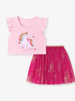 Children's Unicorn Rainbow Tulle Dress Set