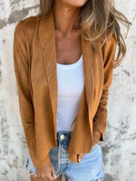 Full Size Open Front Casual Cardigan Plus Size