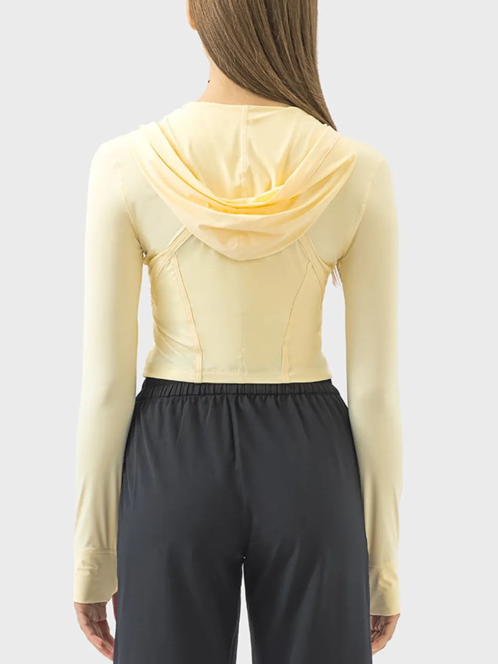 Millennia Zip Up Hooded Long Sleeve Active Outerwear - Ladyez