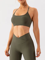 Spaghetti Strap Active Bra - Ladyez