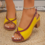 Open Toe Block Heels Sandals
