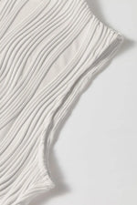 Wavy Textured Mock Neck Tank