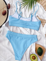 Scoop Neck Spaghetti Strap Two-Piece Swim Set - Ladyez