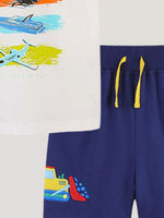 Children's Vehicle Print T-Shirt and Shorts Set