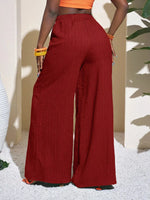 Wide-Leg Pants with Drawstring