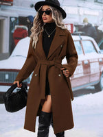 Double-Breasted Lapel Collar Overcoat