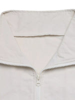 Zip-Up Dropped Shoulder Jacket