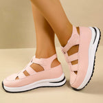 Cutout Round Toe Platform Sandals