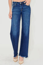 RISEN Full Size Low Rise Wide Leg Jeans Plus Size - Ladyez