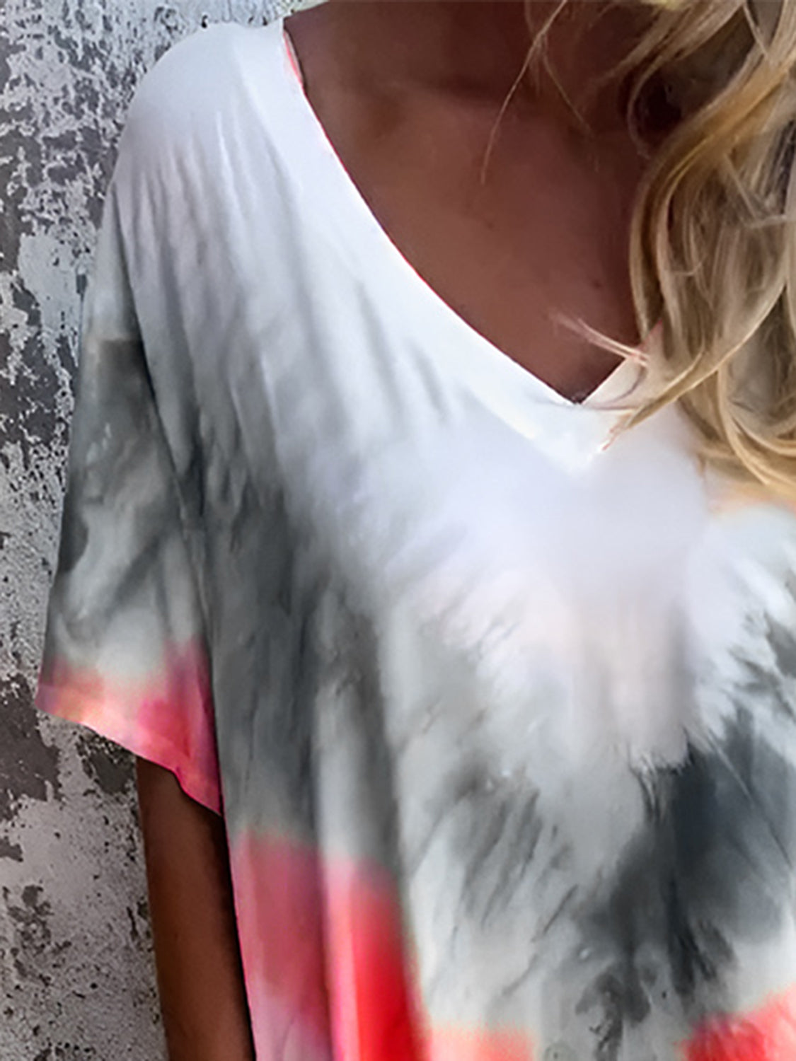 Full Size Pocketed Tie-Dye Short Sleeve Dress - Ladyez