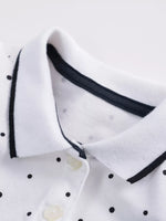 Children's Polka Dot Ruffle Hem Polo Dress