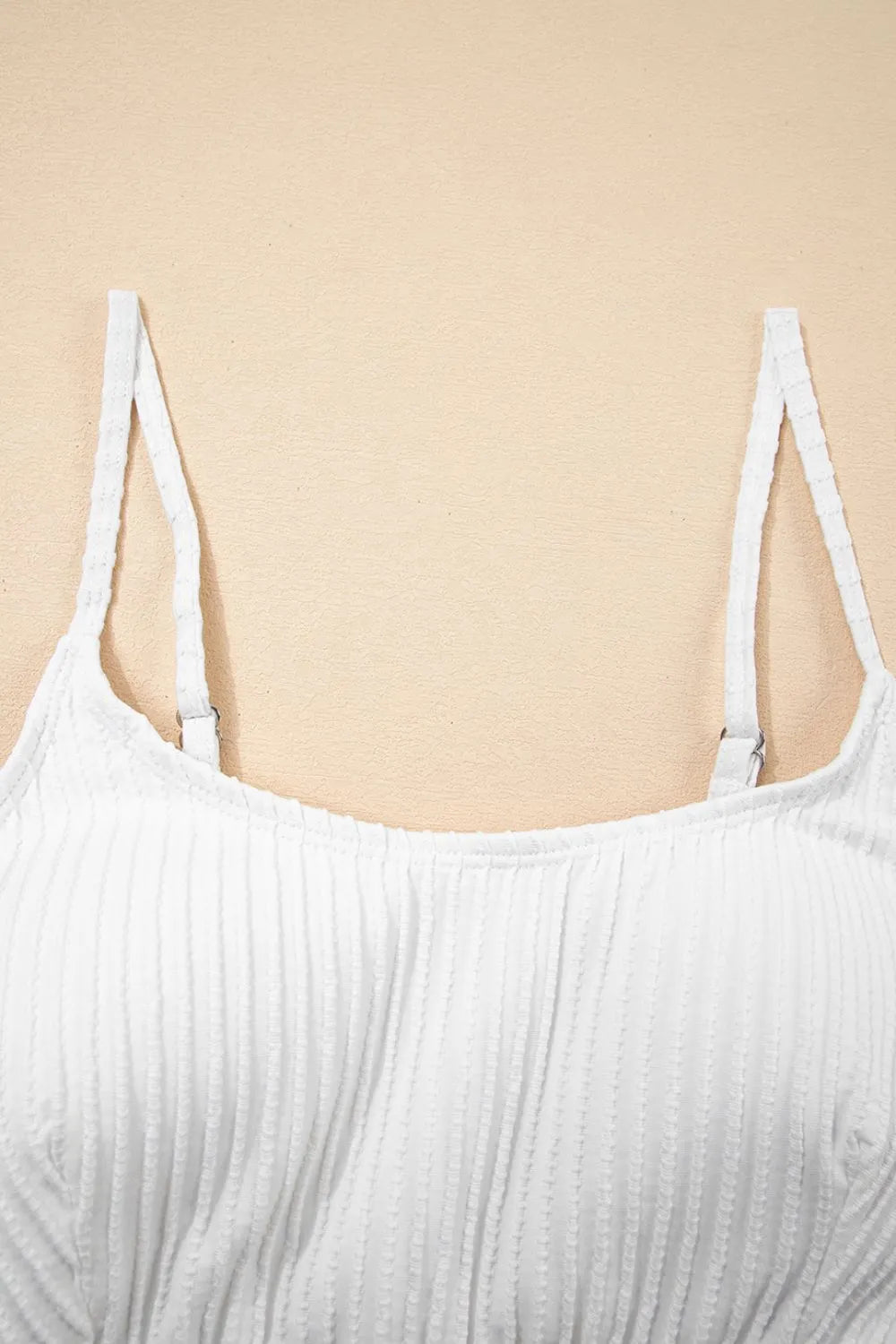 Textured Contrast Banding Bikini High Waist 2pcs Swimsuit - Ladyez