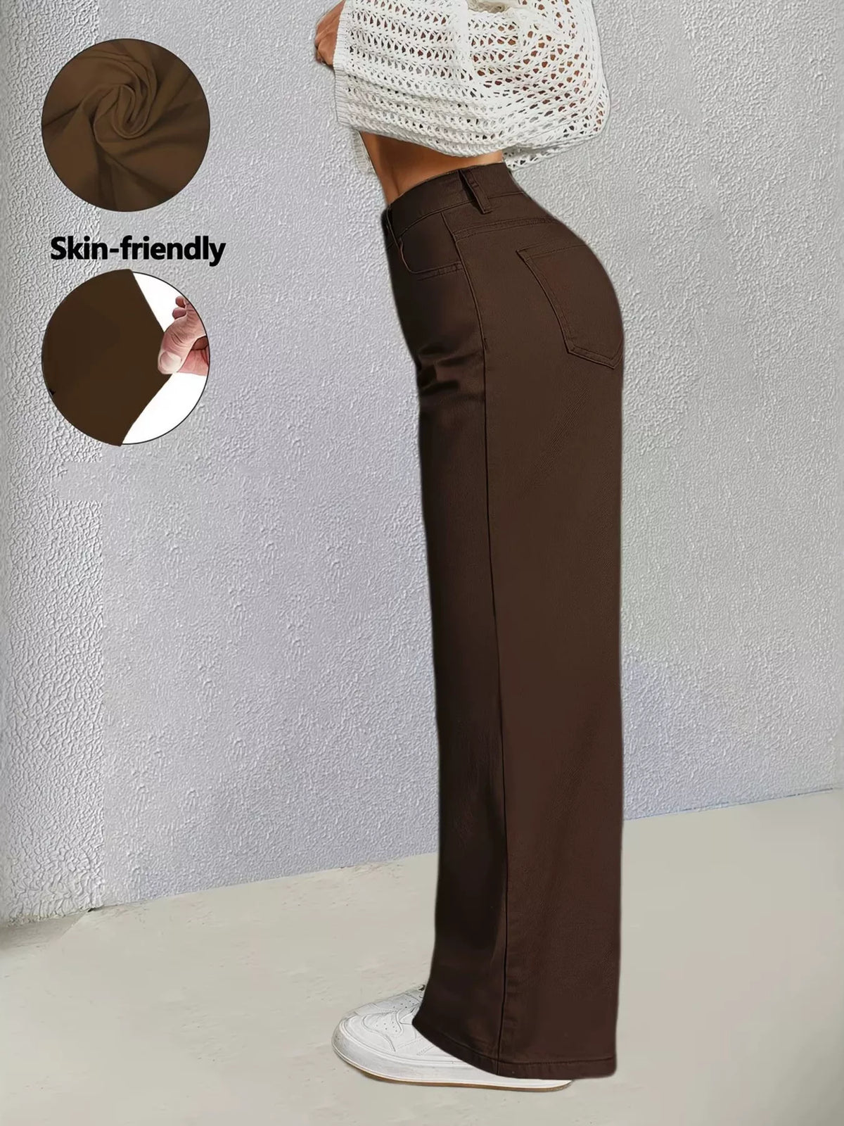 High-Waisted Wide-Leg Jeans