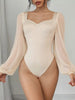 Sweetheart Neck Balloon Sleeve Bodysuit