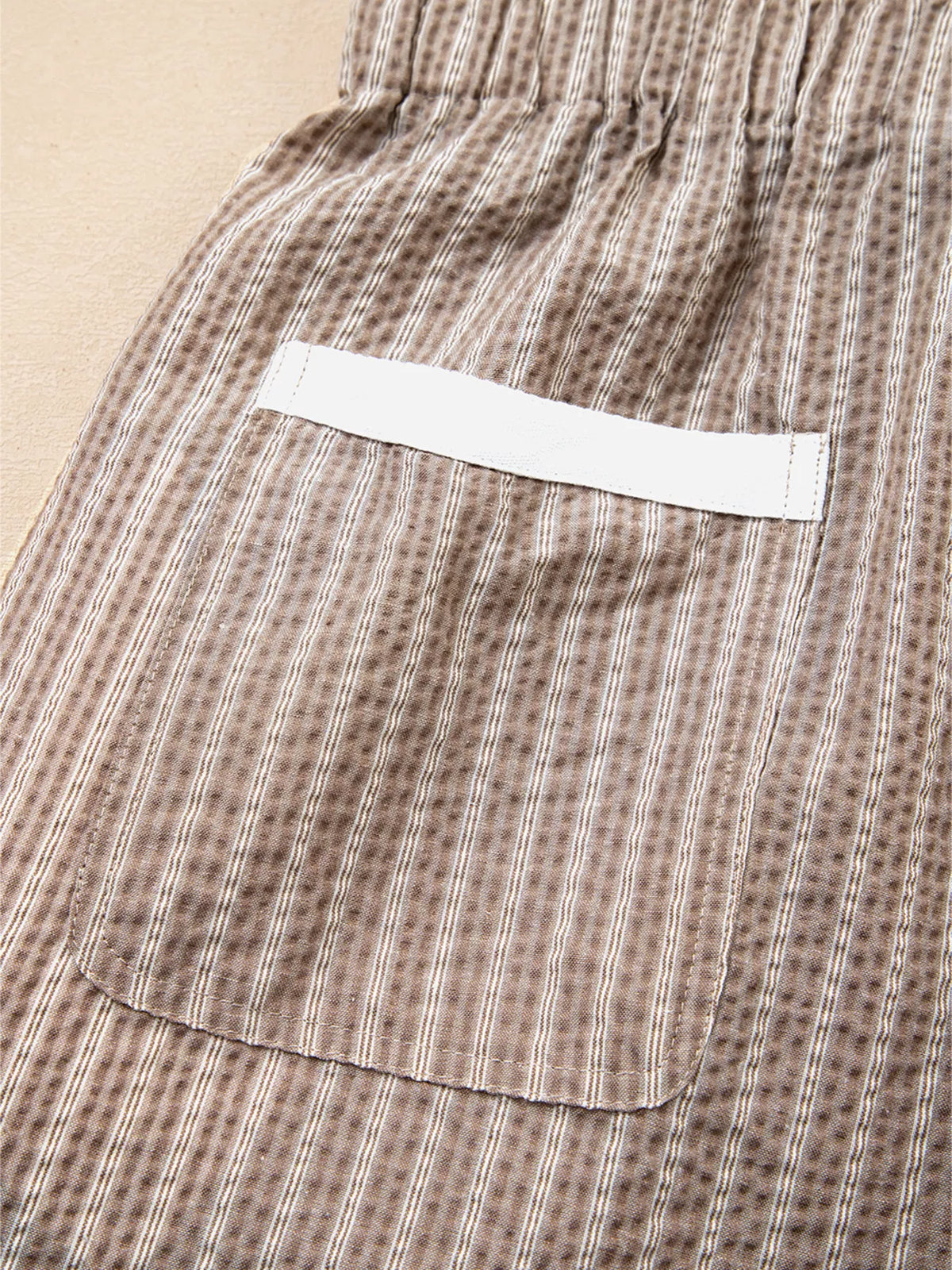 Stripe Drawstring Cargo Jogger Pants with Pockets