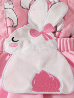 Children's Bunny Applique Bodysuit Dress & Headband Set