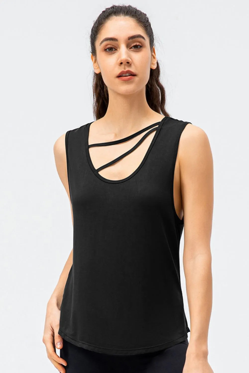 Cutout Reversible Active Tank - Ladyez