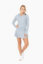 MONO B Ribbed Foldover Waist Skort - Ladyez