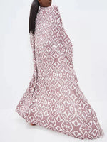 Geometric Print Surplice Beach Cover Up Dress - Ladyez
