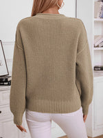 Button Detail Long Sleeve Sweater