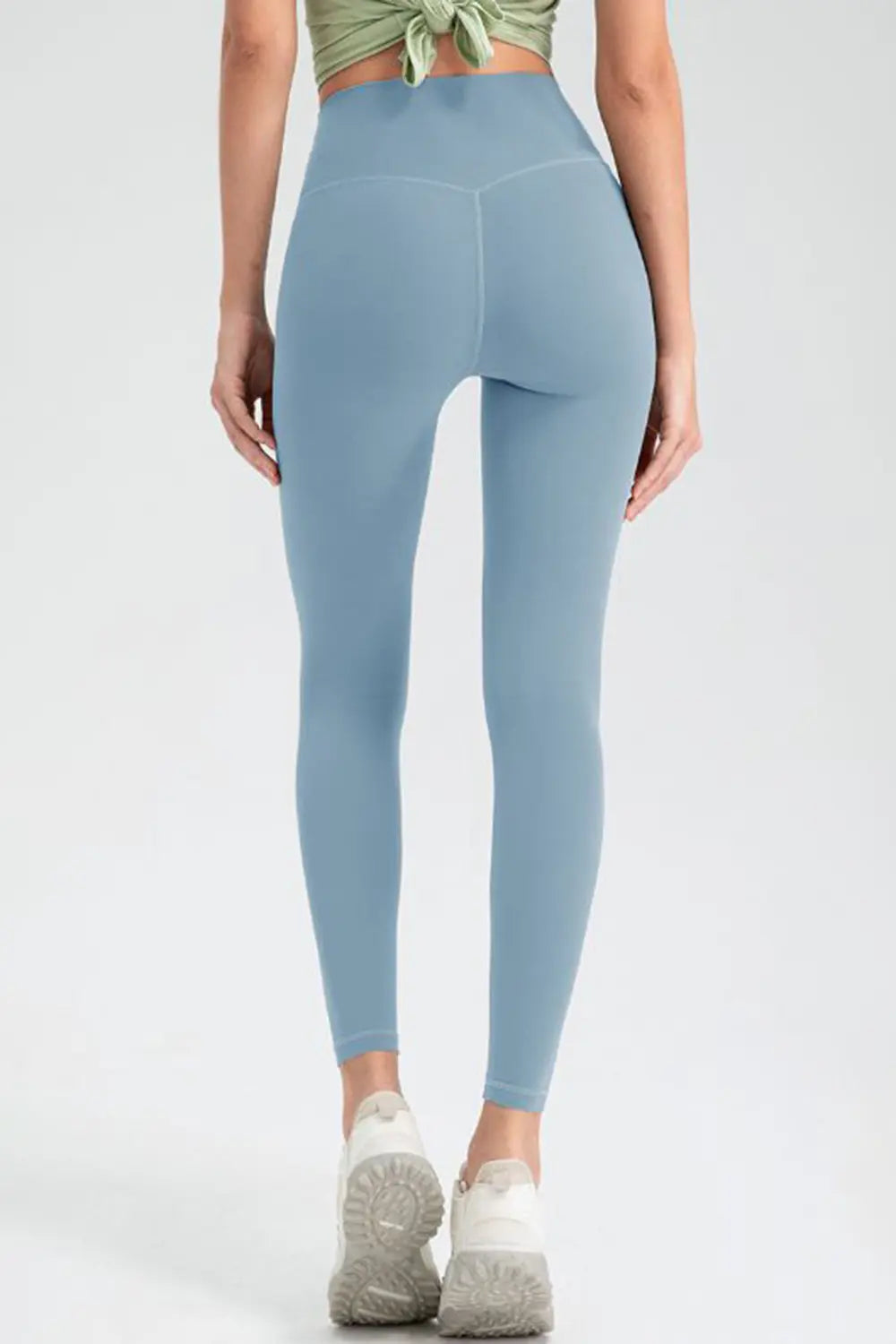Wide Waistband High Waist Sport Leggings - Ladyez