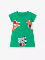 Children's Cartoon Animal Casual Dress