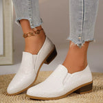 Point Toe Block Heels Loafers