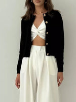 Button Up Texture Knit Cardigan
