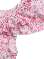 Floral Print Ruffle Sleeve Blouse