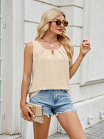 Ruched Scoop Neck Tank