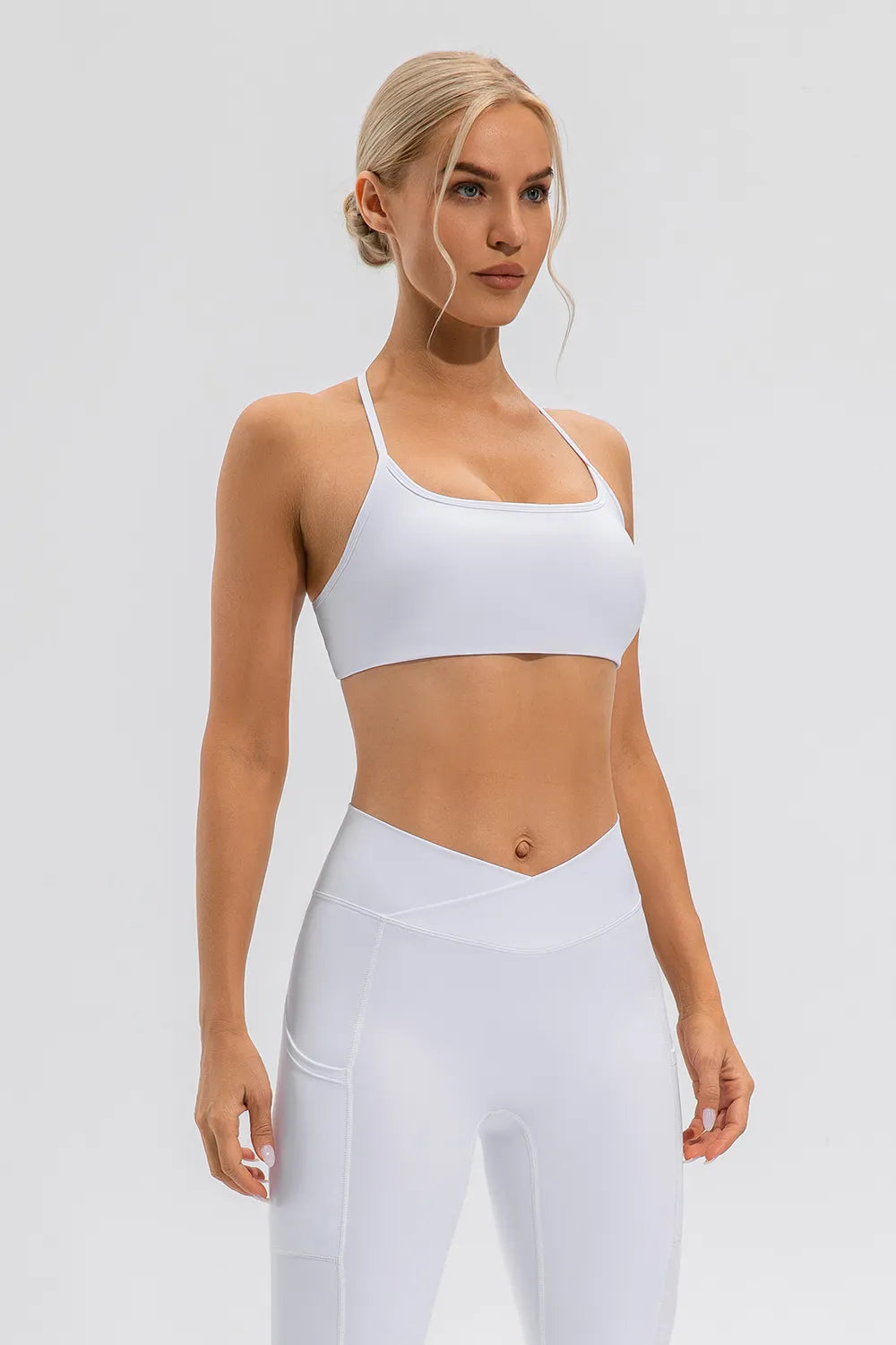 Crisscross Spaghetti Strap Active Cami - Ladyez