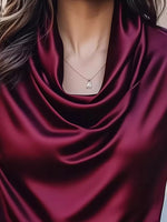 Cowl Neck Satin Blouse