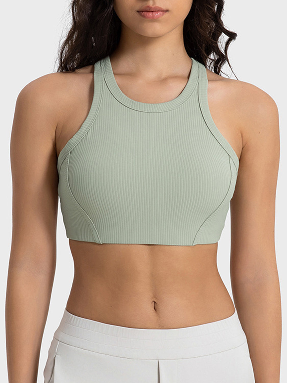Millennia Wide Strap Cropped Sport Tank - Ladyez