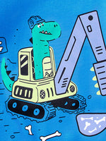 Children's Dinosaur Excavator Graphic T-Shirt