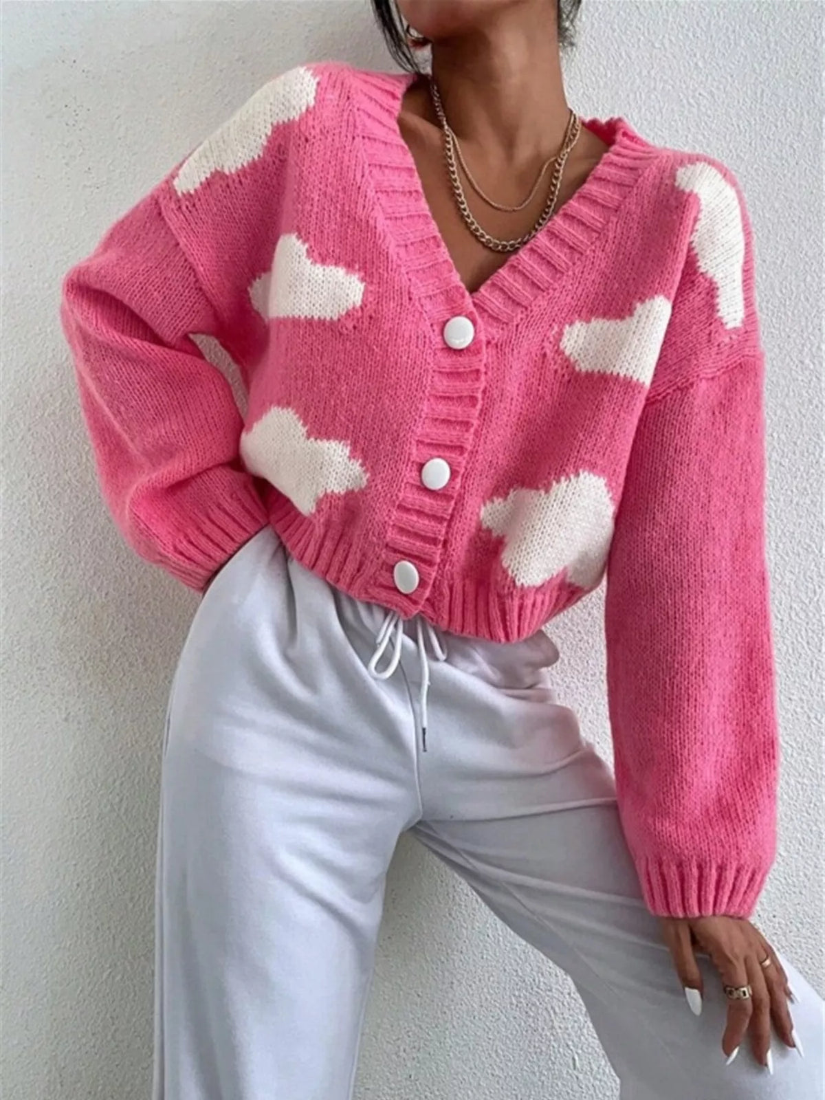 Cloud Button Up Knit Cardigan