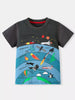 Children's Cartoon Print Round Neck T-Shirt