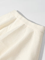 Button Up Short Sleeve Top and Bubble Hem Skirt Set