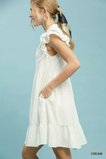 Umgee Ruffle Sleeve Babydoll Dress