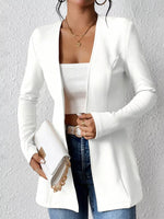 One Button Long Sleeve Blazer