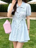 Tied Button Up Shirt and Shorts Set