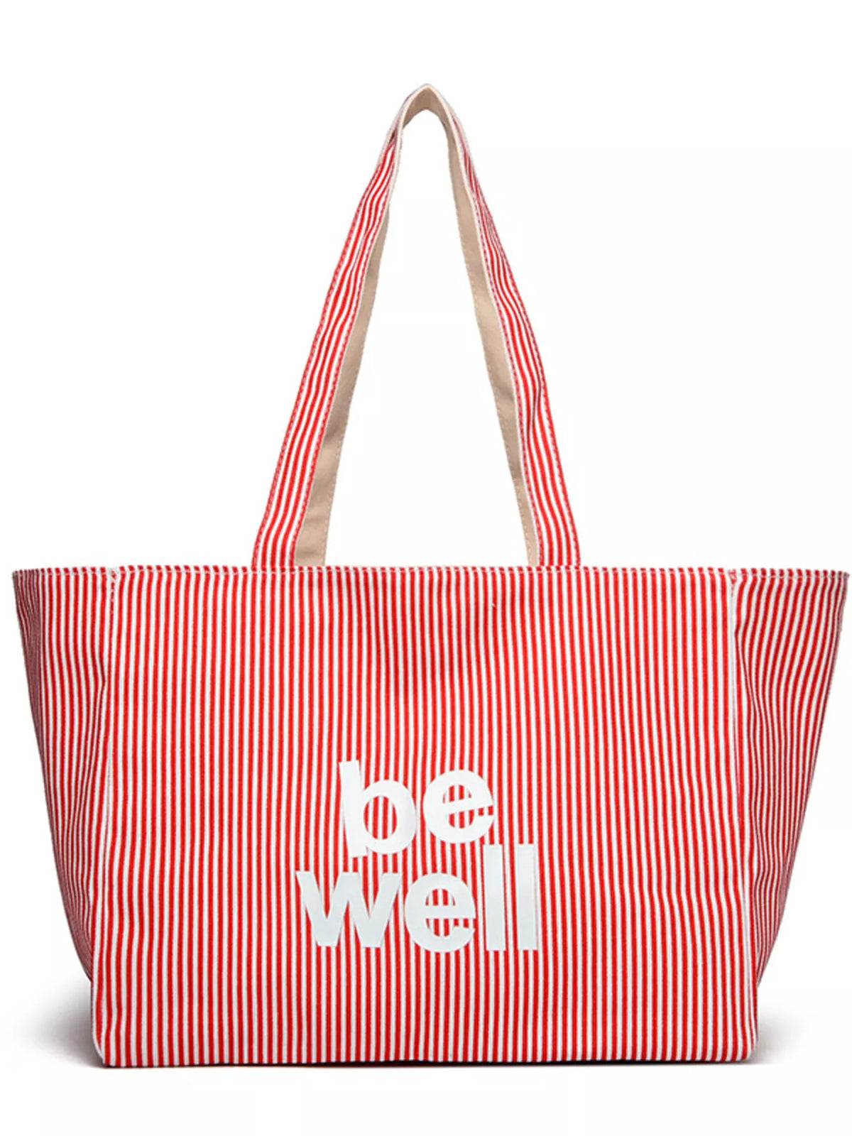 Striped Canvas Duffel Bag