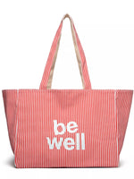 Striped Canvas Duffel Bag