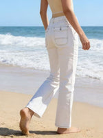 Wide Leg Contrast Stitching Jeans