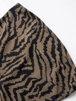 Zebra Print Maxi Dress with Side Slit - Ladyez