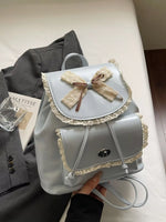 Lace Trim Bow Decor Backpack Bag