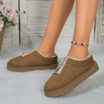 Round Toe Platform Slippers