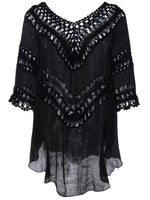 Crochet Trimmed Flowy Cover Up Dress