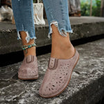 Round Toe Cutout Slip-Ons