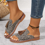 Tassel Detail Open Toe Sandals