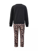 Leopard Print Top and Pants Set